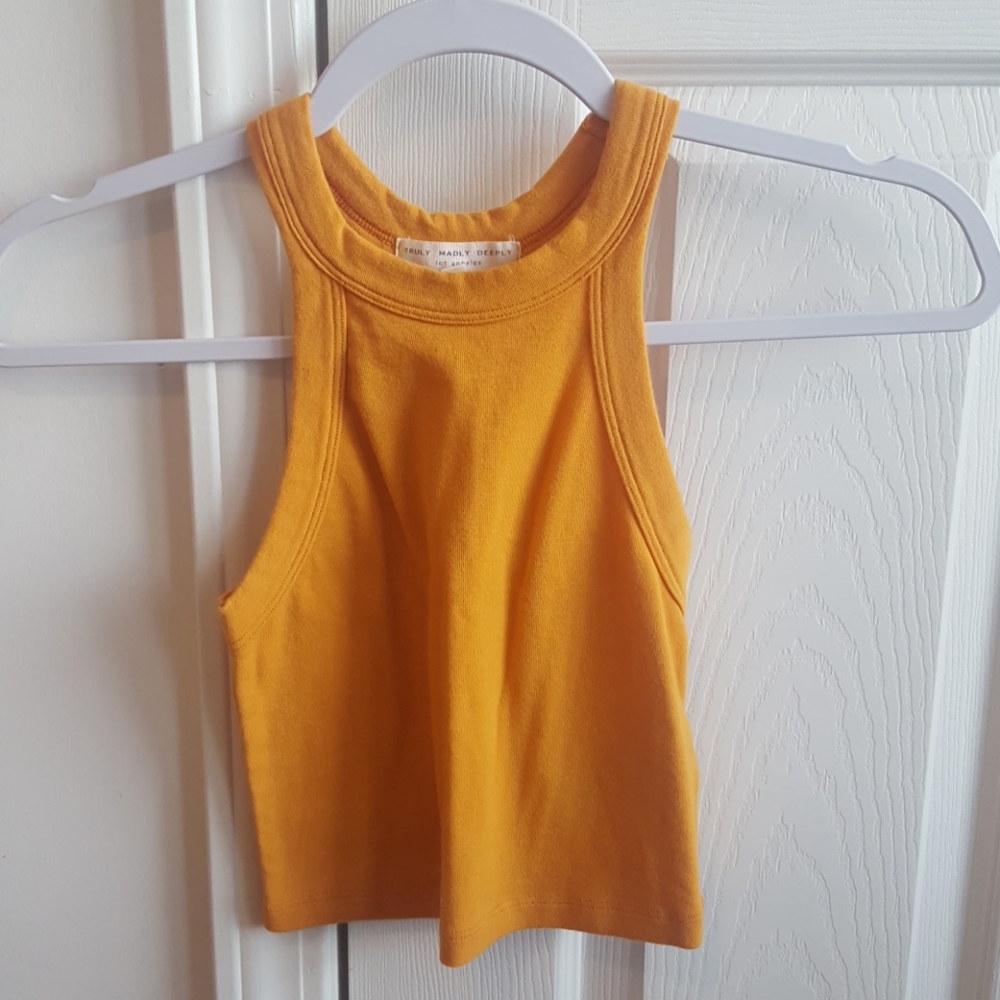 Urban Outfitters Golden Yellow Crop Top